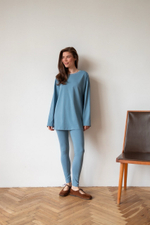 Легинсы с мягким поясом, Пыльно-голубой