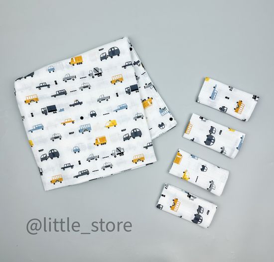 Комплект муслиновый, Машинки