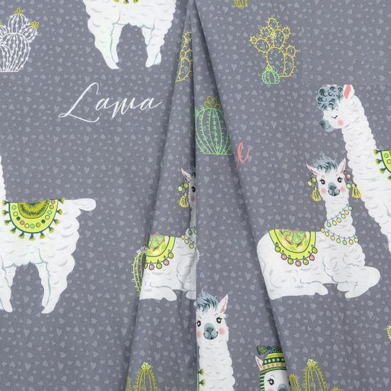 Двуспальный комплект постельного белья Лама DE LUXE поплин наволочки 70x70 см