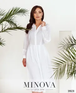 Платье 3151B-белый Minova