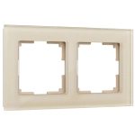 Рамка из стекла на 2 поста Favorit шампань W0021111