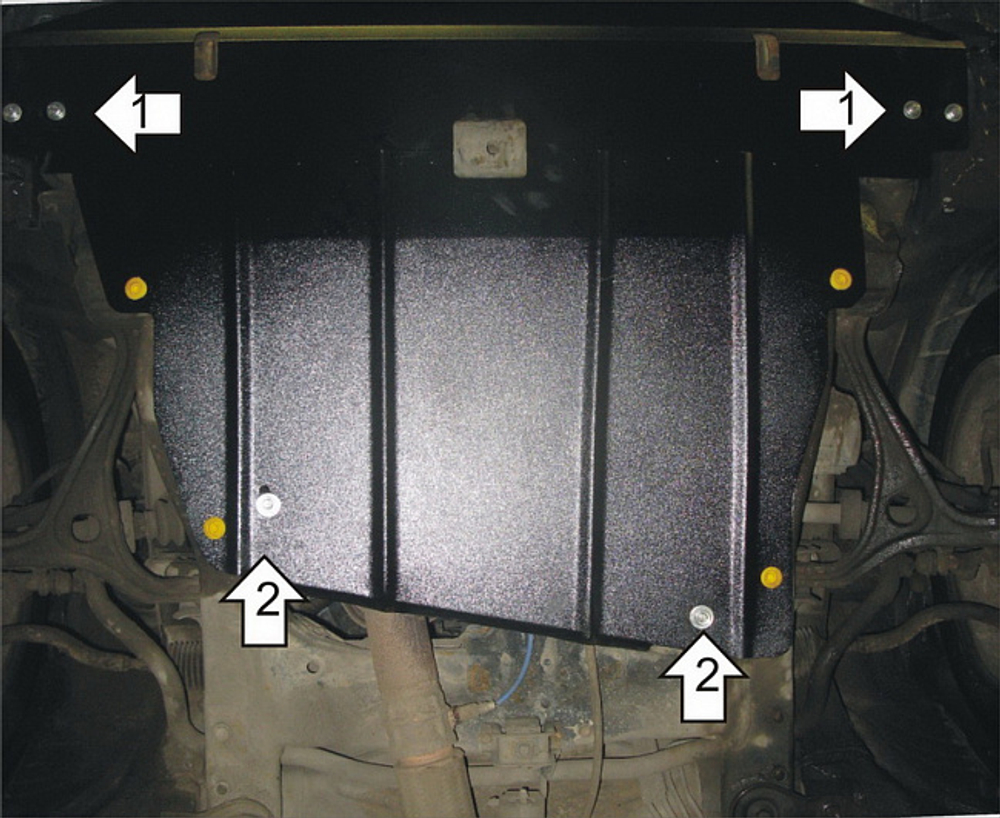 Защита картера Двигателя, КПП. 2 мм, Сталь. для Honda Accord VII 2003-2007 MOTODOR.00808