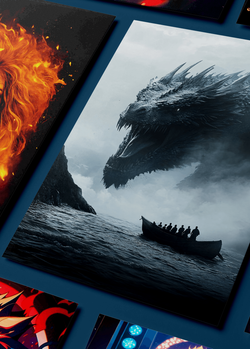 Картина на стену на металле от MetallSubArt "Дракон"