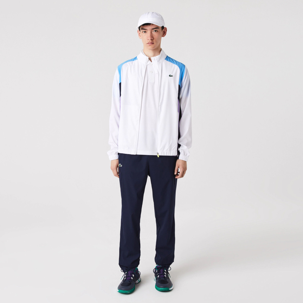 Мужские теннисные Костюмы Lacoste Tracksuit Men - White, Multicoloured