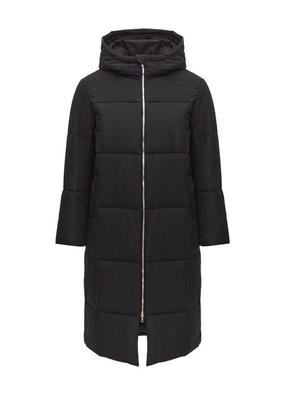 Пуховик длинный, черный