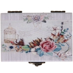 Шкатулка деревянная с зеркалом «МАРЦИПАН», нежные лепестки роз, 9.5*6.5*5см (в коробке)