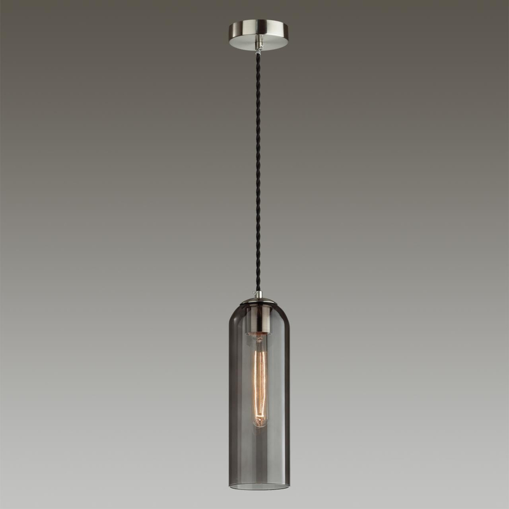 4805/1 PENDANT ODL21 407 никель/дымчатый Подвес E27 1*60W VOSTI