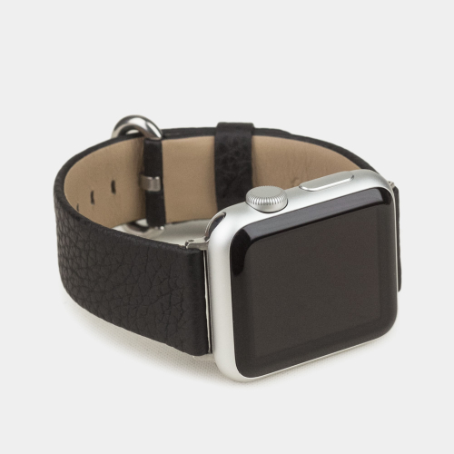 Ремешок для Apple Watch 44/45/46 mm из кожи теленка, цвета черный