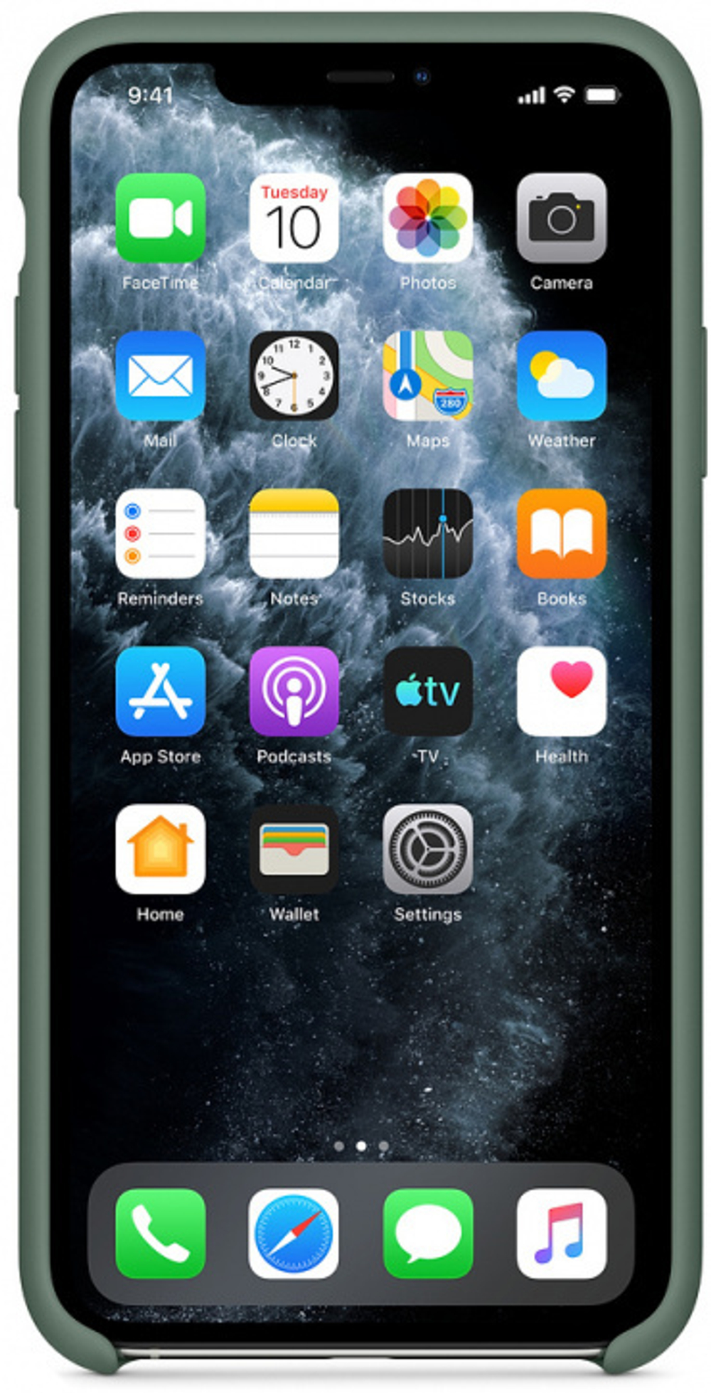 Чехол силиконовый для IPhone 11 Pro Max Pine Green (MWY62FE/A)