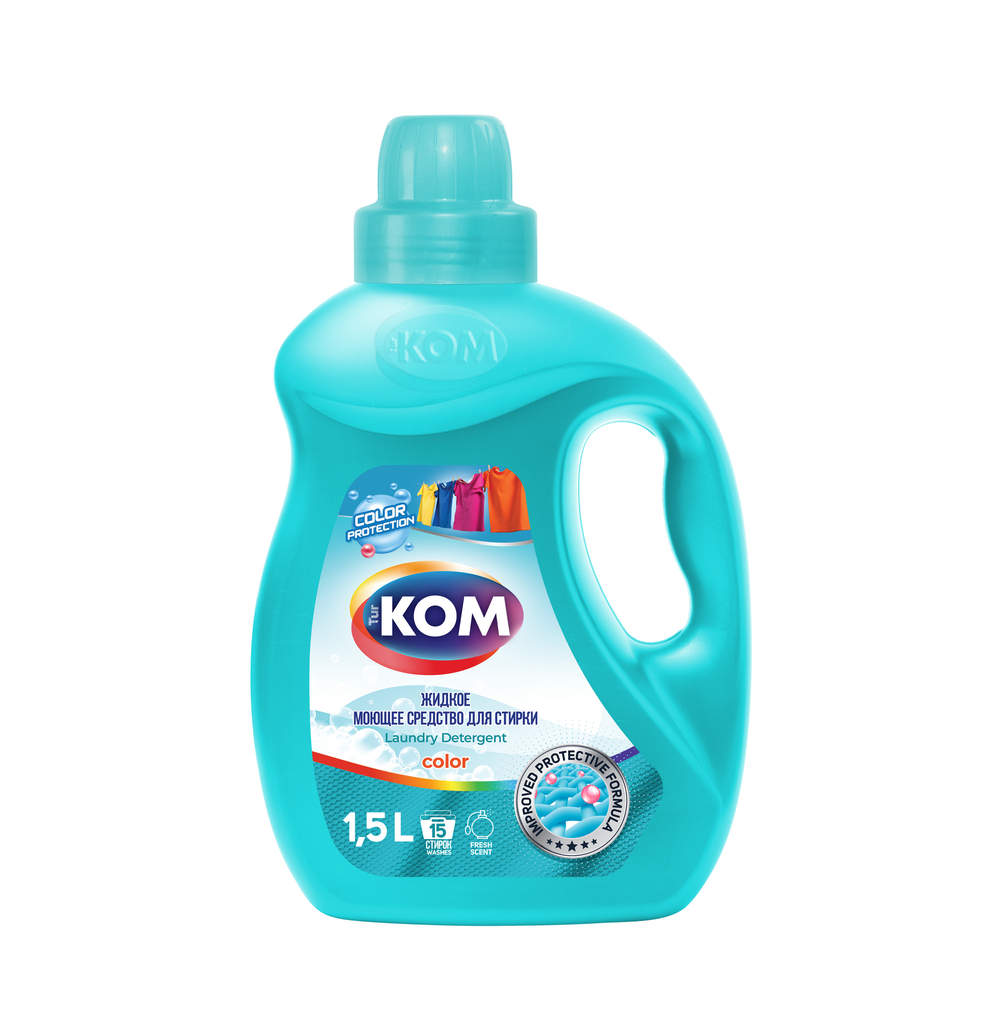 Жидкий порошок для цветного белья 1.5л KOM