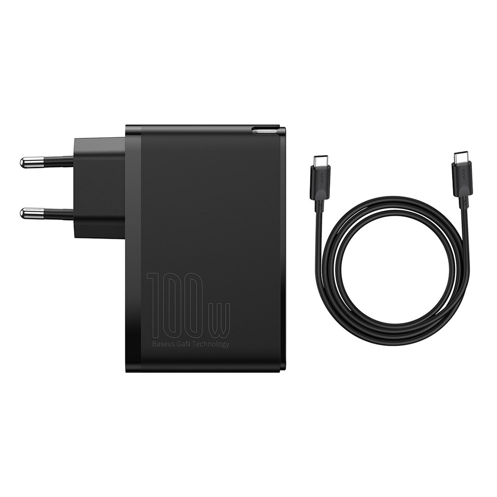 Зарядное устройство + Кабель Baseus GaN2 Pro Quick Charger 2C+2U 100W - Black