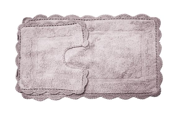 CLEO (серо-лиловый) Набор ков. для ванной комнаты 60х100 и 50х50см