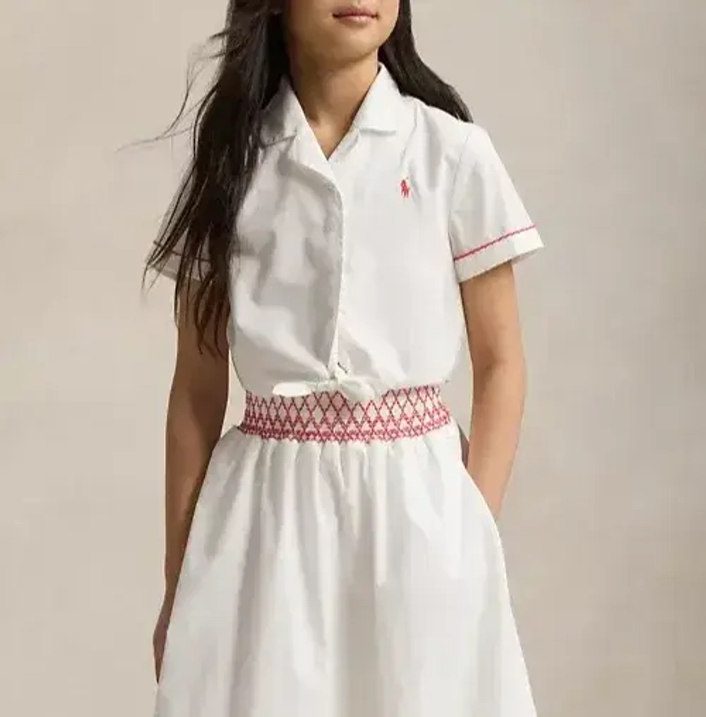 Комплект из топа и юбки midi из хлопкового поплина Ralph Lauren