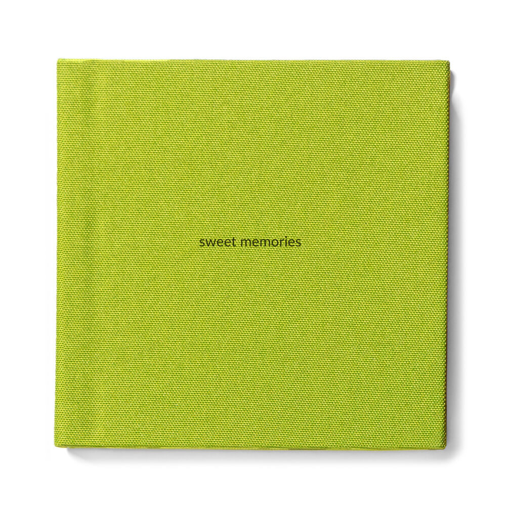 20x20 фотокнига с льняной обложкой "Lime"