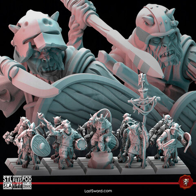 Миниатюра Beastmen Mongrel Herd Spears and Javalins