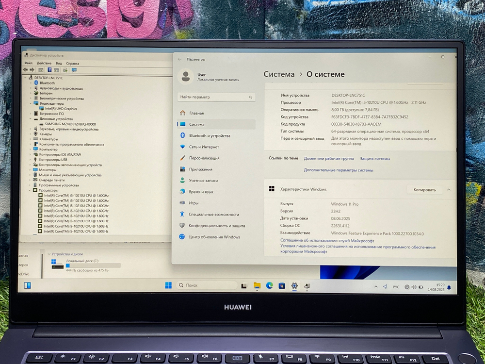 Ноутбук Huawei 14' i5-10210U/FHD IPS/8GB/512GB/ MateBook B3-410[NBZ-WBH9B]/Windows 11