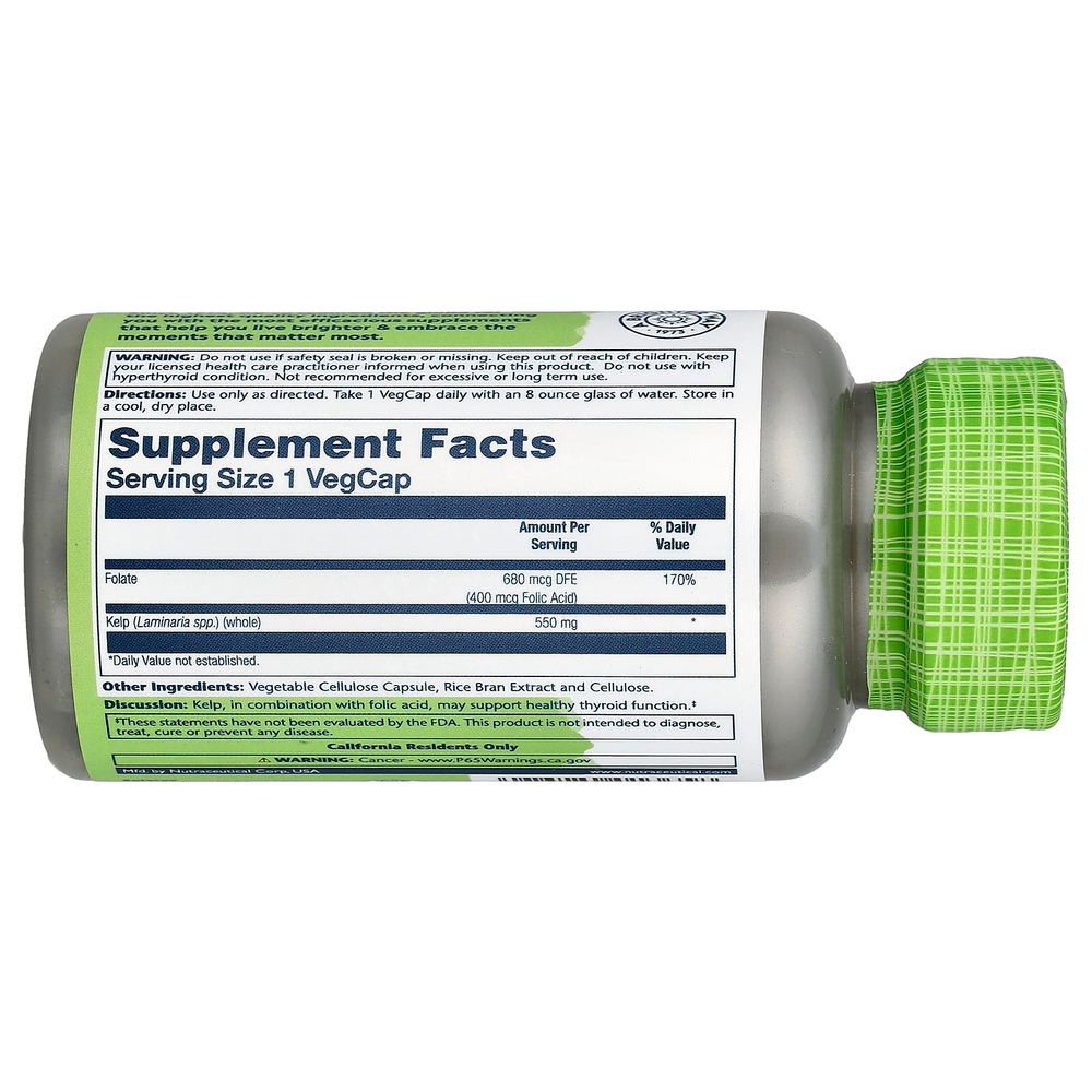 Solaray, True Herbs, водоросли, 100 растительных капсул