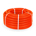 Труба гофрированная ПНД тяжёлая 750 Н (HF) оранжевая с/з d32 мм (25м/уп) Промрукав