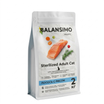 Сухой корм холистик для стерилизованных кошек и кастрированных котов Balansimo Holistic Sterilized Adult Cat лосось с рисом, 2 кг