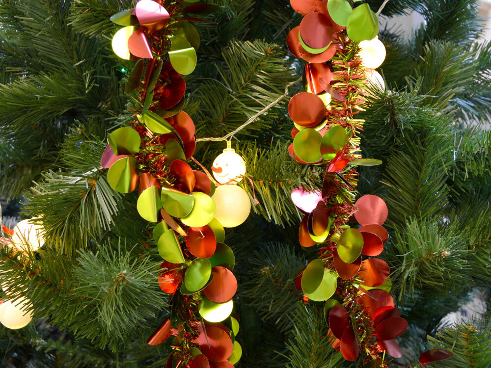 Мишура новогодняя 2м*8см "Круг" микс цветов