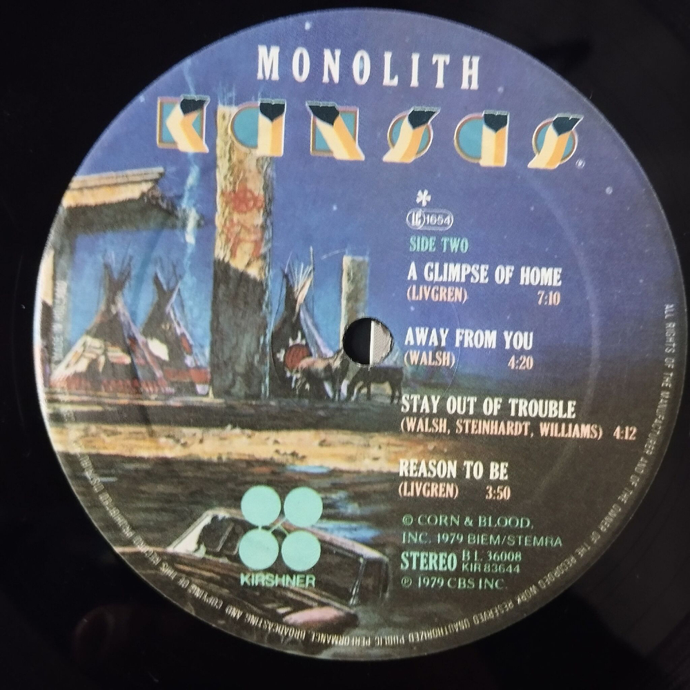 Винтажная виниловая пластинка LP Kansas Monolith (Holland 1979)