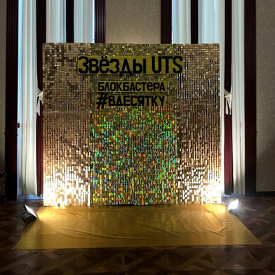 Фотозона паетки ЗОЛОТАЯ 005 два цвета