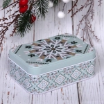 Банка жестяная «Снежинка» 450мл 12,6*9,2*4,3см