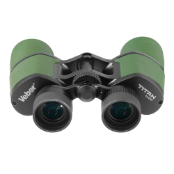 Бинокль Veber TITAN 8x42WP - нижний вид, черные окуляры
