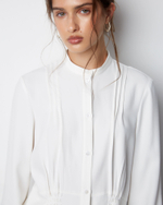 Блуза из смесовой вискозы Александр Маккуин белый