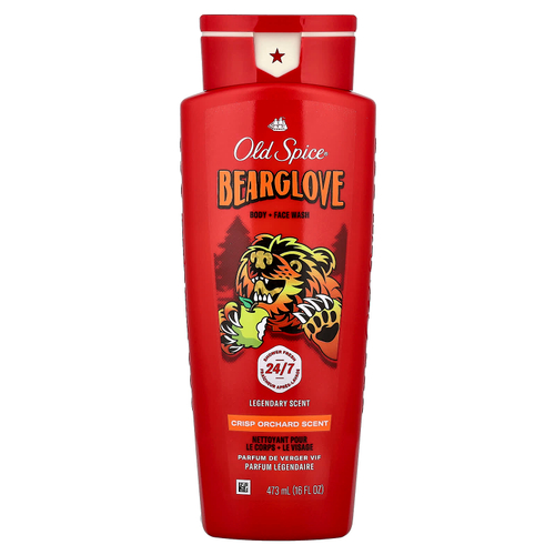Old Spice, Bearglove, средство для мытья тела и лица, Crisp Orchard, 473 мл (16 жидк. унций)