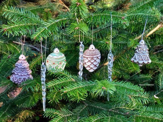 Набор подарочный Новогодние игрушки: Ёлка и Звезда