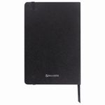 Блокнот А5 (148х218 мм), BRAUBERG "Select", 96 л., балакрон, резинка, клетка, черный, 125211