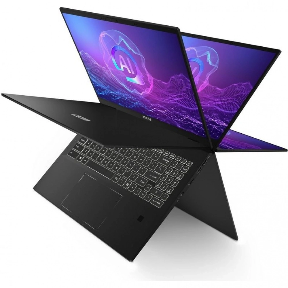 Ноутбук MSI Summit Pro 16 AI A2HVETG-085RU Core Ultra 7 255H 32Gb SSD1Tb NVIDIA GeForce RTX4050 6Gb 16" IPS Touch QHD+ (2560x1600) Windows 11 Pro black WiFi BT Cam (9S7-159631-085)