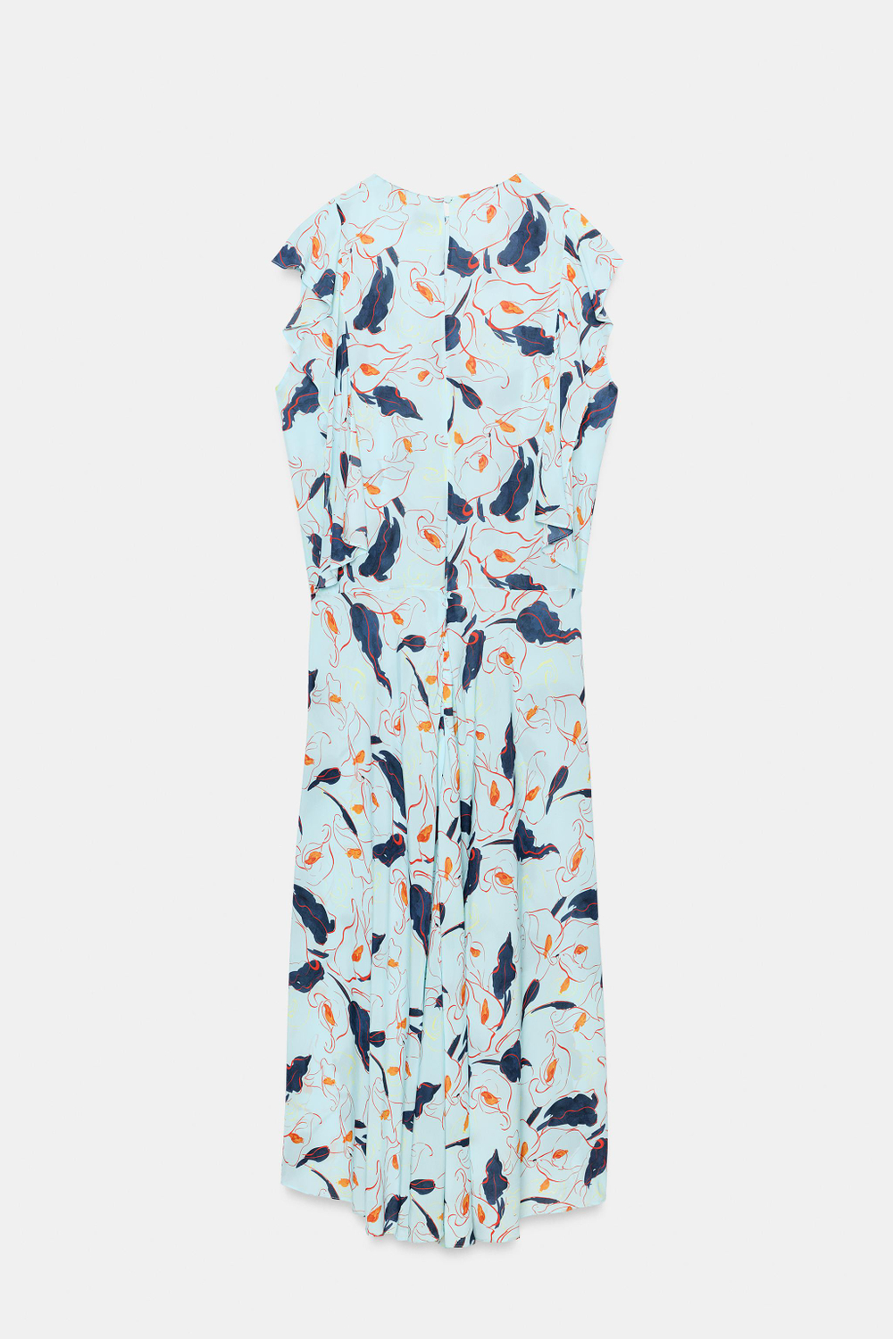 ZARA ПЛАТЬЕ С ПРИНТОМ — ZW COLLECTION, РАЗНОЦВЕТНЫЙ
