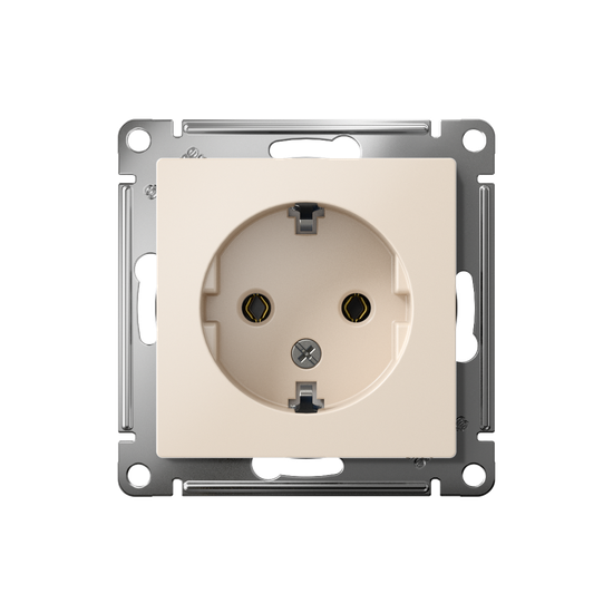 Розетка 1-м СП AtlasDesign 16А IP20 с заземл. механизм беж. SE ATN000243