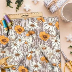 Ткань премиум мембрана спокойная флоральная мелодия