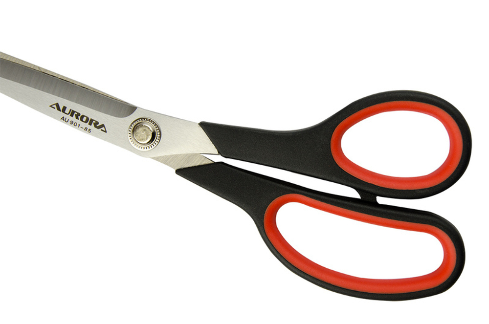 Ножницы раскройные с резиновыми вставками, 22 см, Aurora