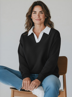 Джемпер с воротником поло