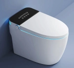 Унитаз приставной CeruttiSpa Ezio Smart 11168 белый с черным, безободковый, с крышкой микролифт, слив-торнадо