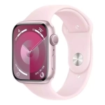 Apple Watch Series 9, 45 мм, из алюминия розового цвета, спортивный ремешок