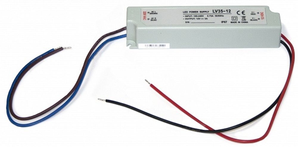 БЛОК ПИТАНИЯ ГЕРМЕТИЧНЫЙ 12V | ДЛЯ СКРЫТОГО ПОДКЛЮЧЕНИЯ