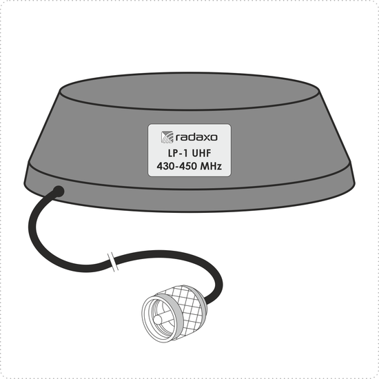 Radaxo LP-1 UHF антенна 430-450MГц, 5,0 dBi , на магните, 53x174мм.