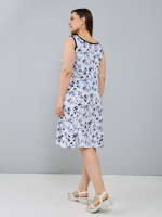 Платье П-012/рогожкабеж-веточки