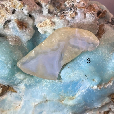 49453  Агат голубой Сапфирин Бусина срез 20-25мм