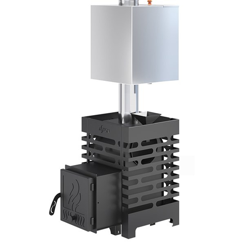 Печь для бани ASTON 12 с баком на трубе 50л Ø115 (AISI 439)