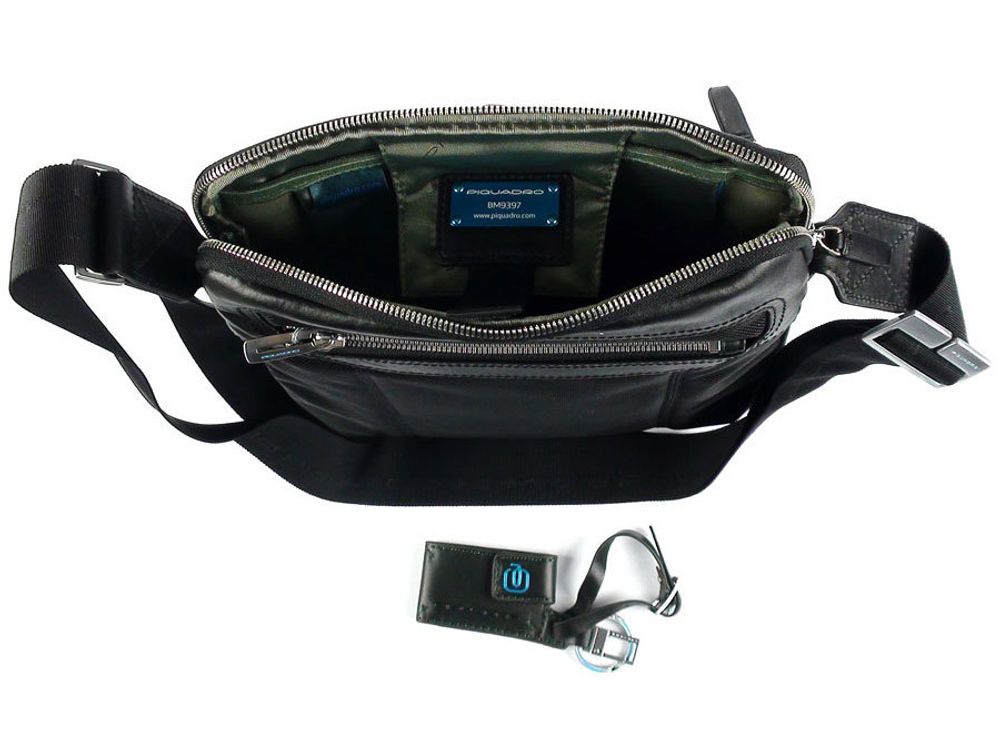 Сумка мужская Piquadro Link черный кожа и ткань (CA1591LK/N)