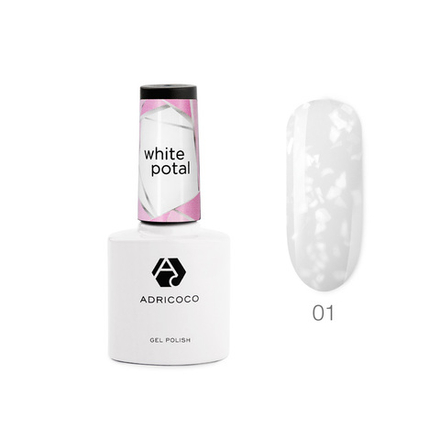 Гель-лак ADRICOCO White Potal № 01 – крылья ангела (8 мл.)