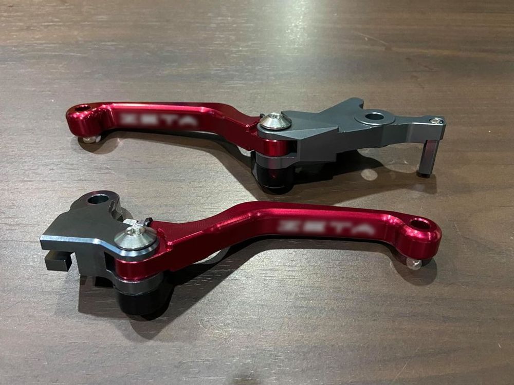 Lever set (clutch+brake). Short levers, 3 fingers lever. Honda CRF250-300-L-M-Rally (no brand)