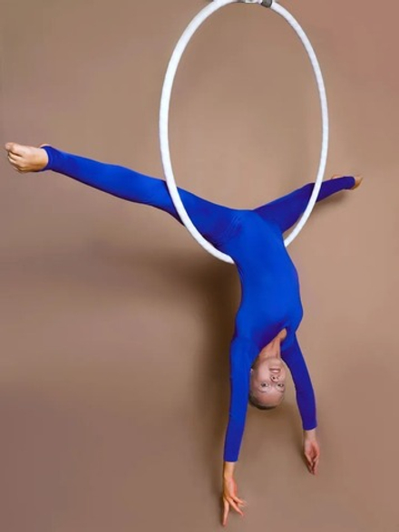 Комбинезон МФ ярко-синий с длинным рукавом, лосины с пяткой