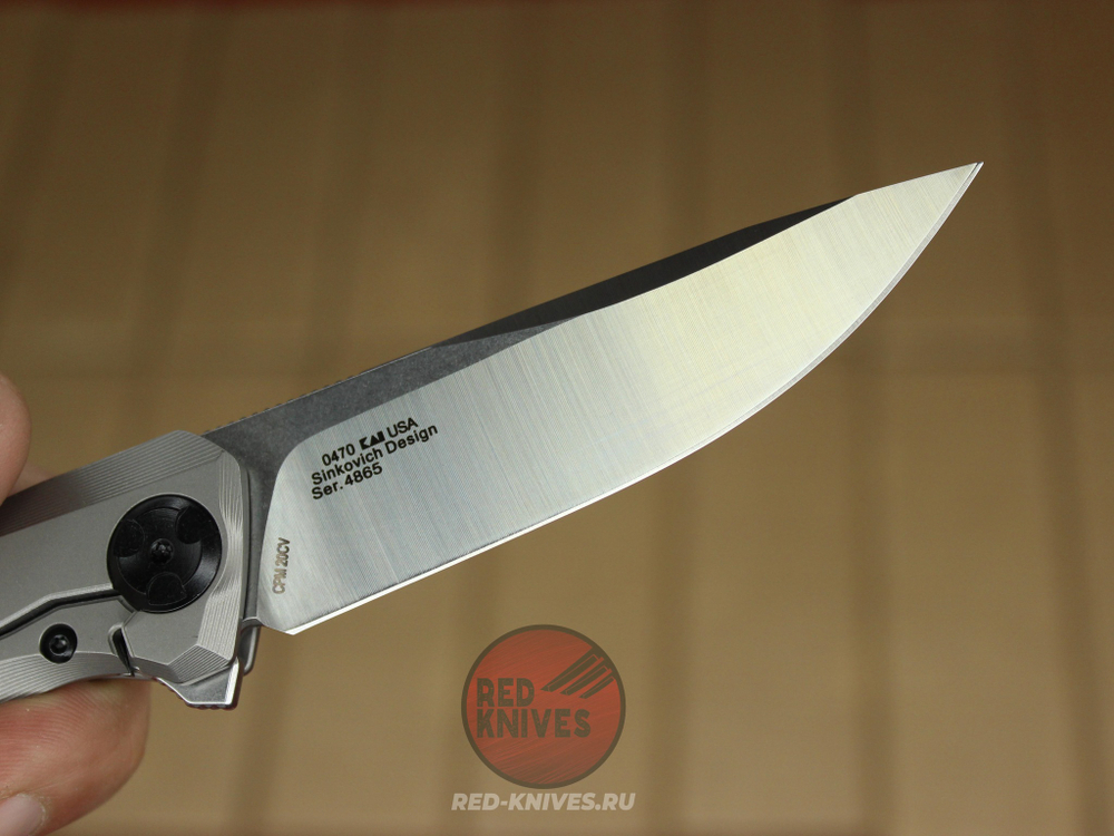 копия складного ножа ZT 0470 титановый